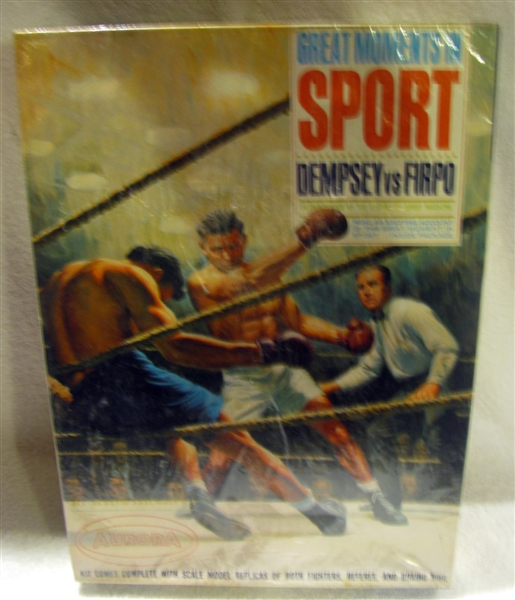 1965 AURORA GREAT MOMENTS IN SPORT MODEL KIT- DEMPSEY vs FIRPO - SEALED