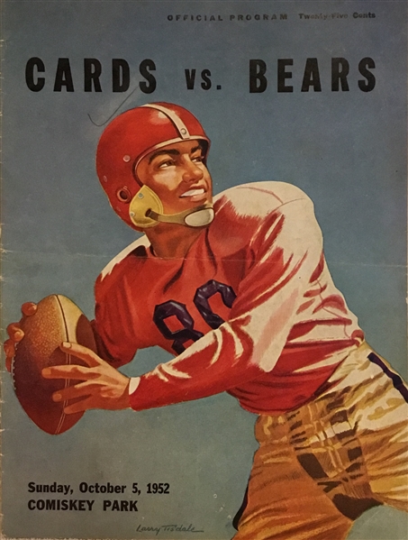 OCTOBER 5, 1952 CHICAGO CARDINALS vs CHICAGO BEARS PROGRAM