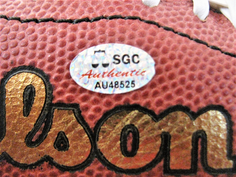 BILL KILMER #17 SIGNED FOOTBALL w/SGC COA