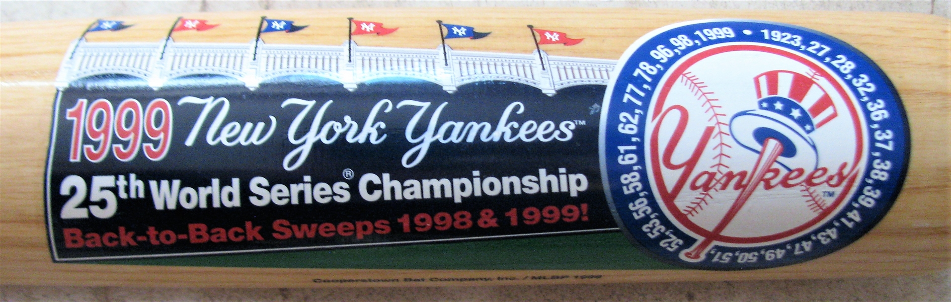 1999 NY YANKEE 25th CHAMPIONSHIP SERIES BAT
