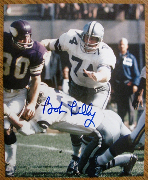 BOB LILLY SIGNED PHOTO /CAS AUTHENTICATED
