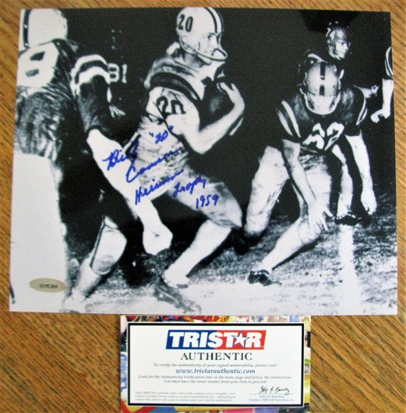 BILLY CANNON #20 HEISMAN TROPHY 1959 SIGNED PHOTO /TRISTAR
