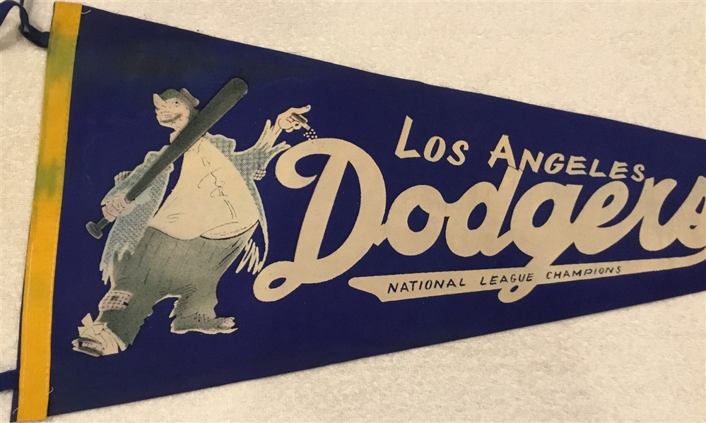 1963 LOS ANGELES DODGERS WORLD SERIES PENNANT