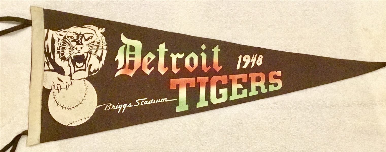 1948 DETROIT TIGERS PENNANT - RARE