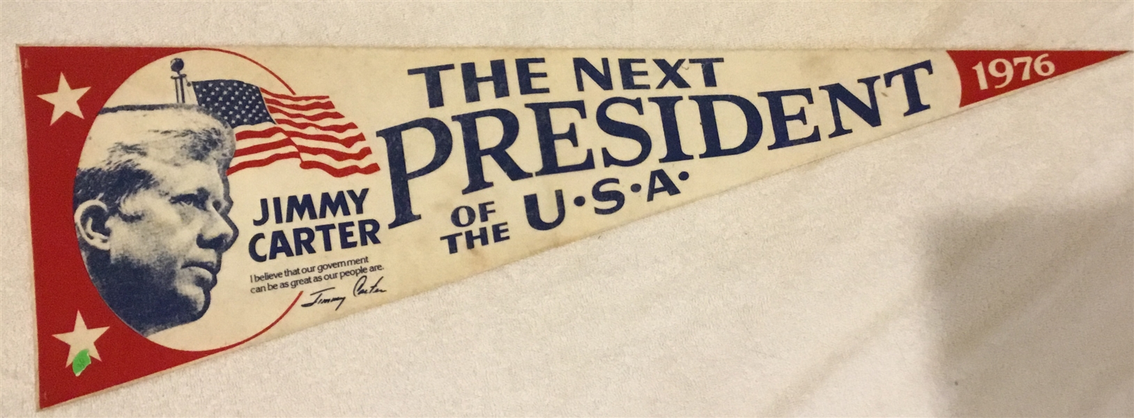 1976 JIMMY CARTER PRESIDENTIAL CAMPAIGN PENNANT