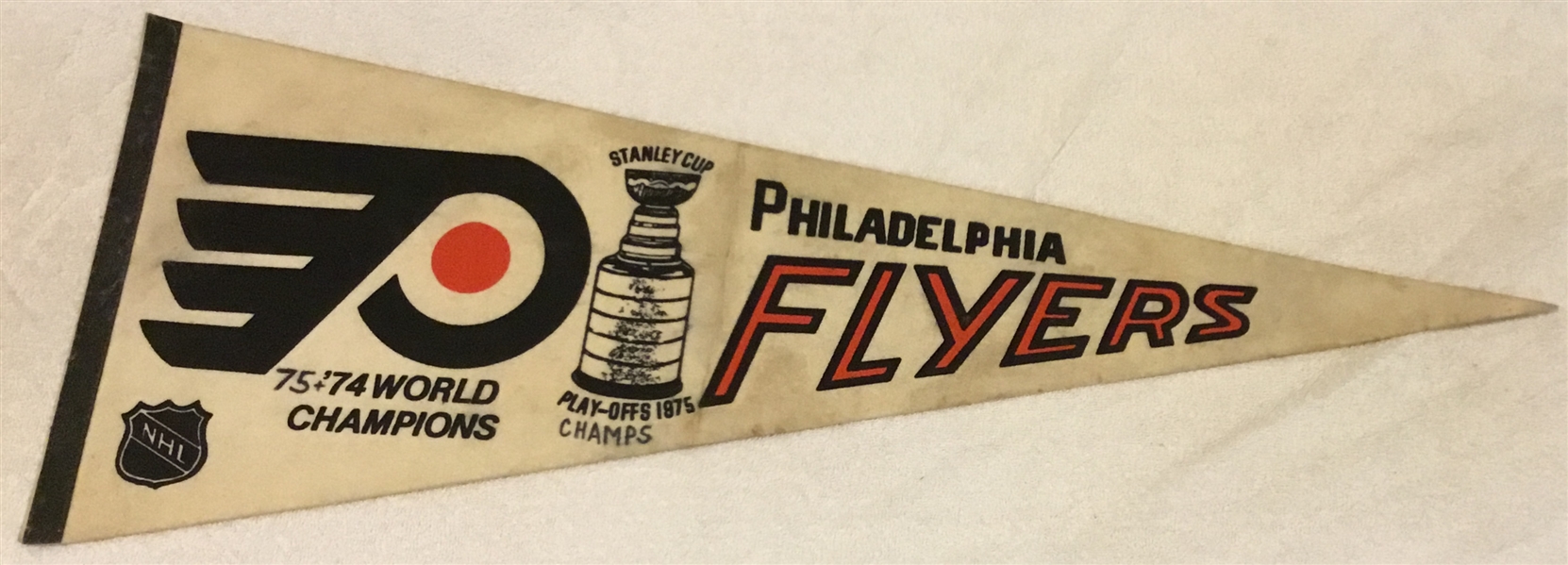 1975 PHILADELPHIA FLYERS STANLEY CUP PLAY-OFFS PENNANT