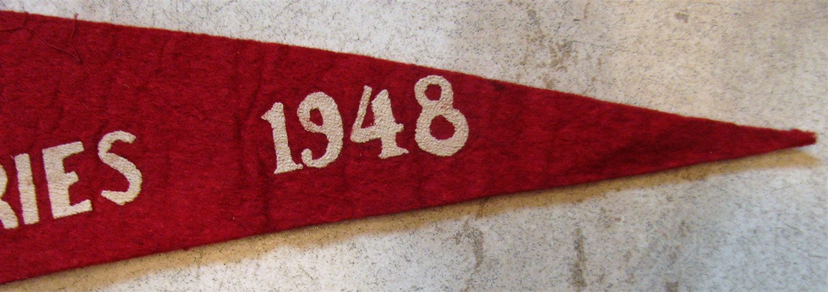 1948 WORLD SERIES PENNANT- CLEVELAND INDIANS ISSUE