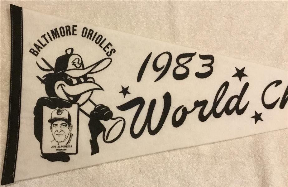 1983 BALTIMORE ORIOLES WORLD CHAMPS PENNANT