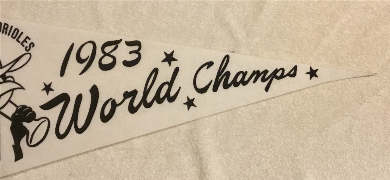 1983 BALTIMORE ORIOLES WORLD CHAMPS PENNANT