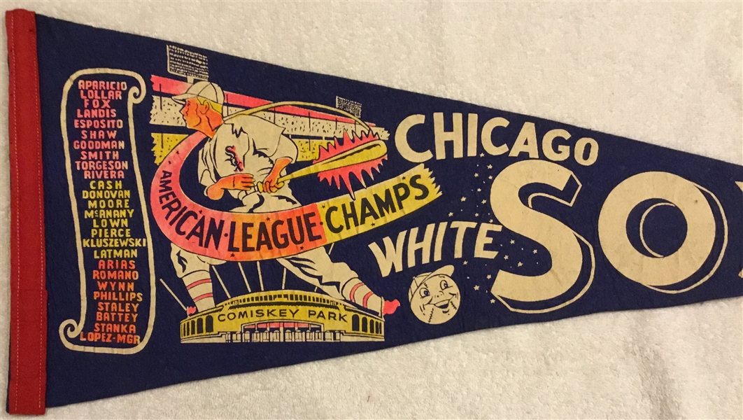 1959 CHICAGO WHITE SOX AMERICAN LEAGUE CHAMPIONS PENNANT