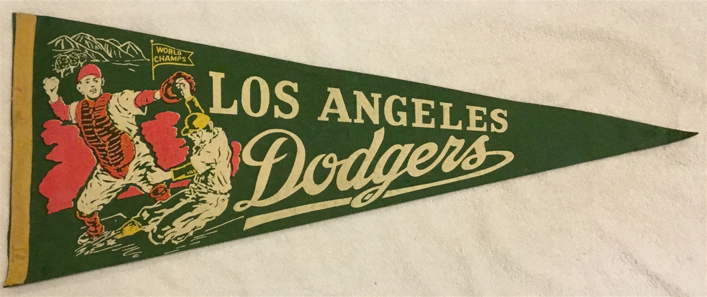 50's BROOKLYN DODGERS WORLD CHAMPS PENNANT