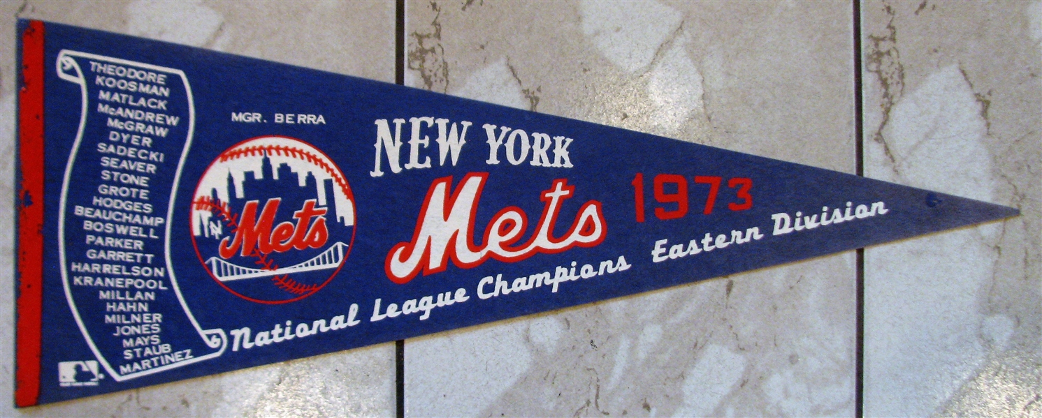 1973 NEW YORK METS NATIONAL LEAGUE CHAMPION EASTERN DIVISION PENNANT