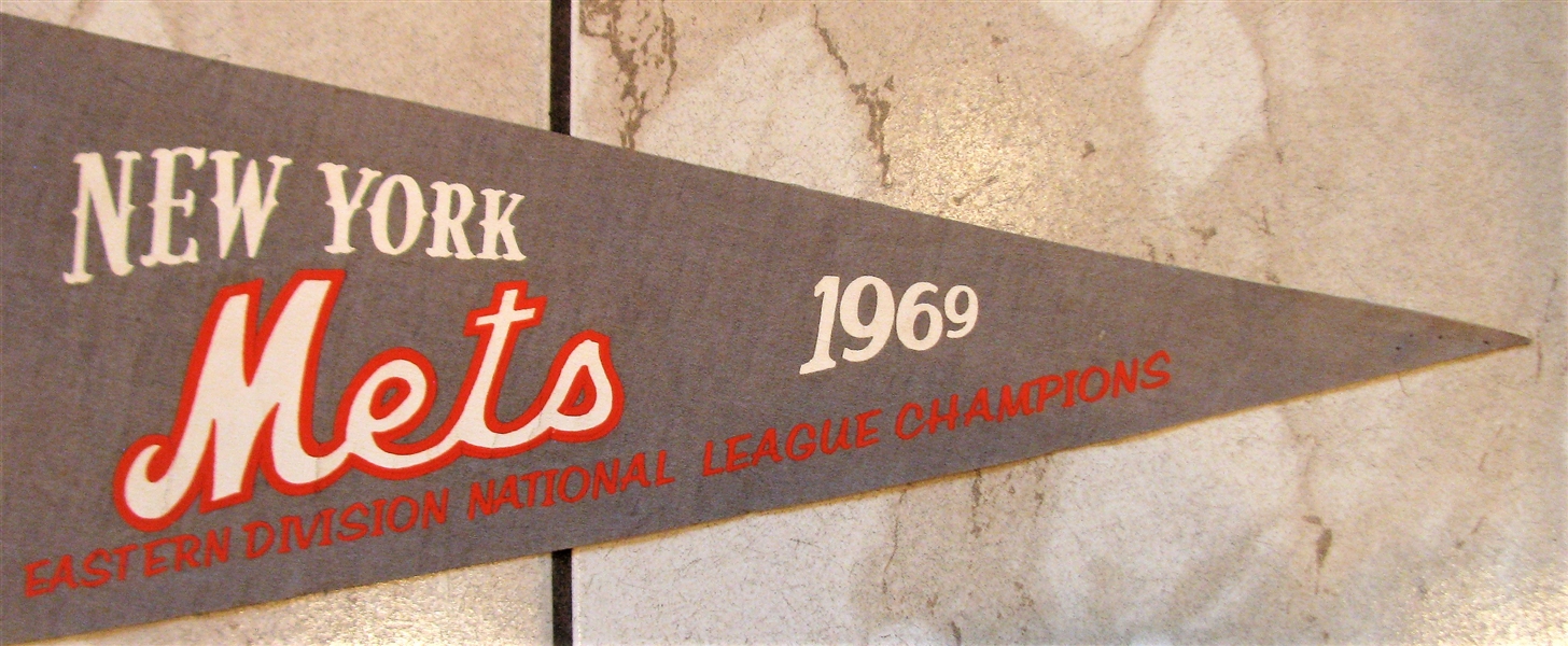 1969 NY METS EASTERN DIVISION NATIONAL LEAGUE CHAMPIONS PENNANT