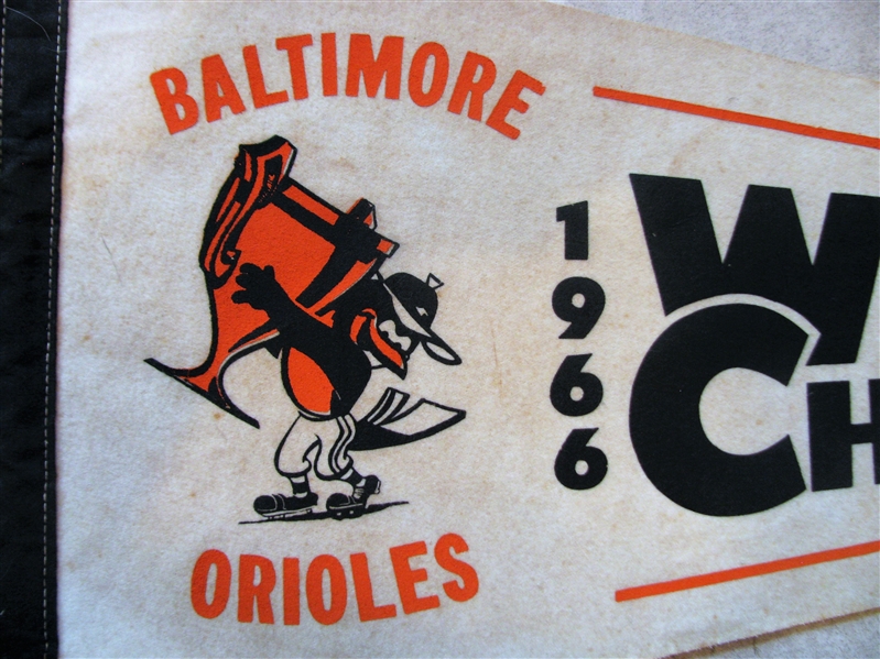 1966 BALTIMORE ORIOLES WORLD CHAMPIONS PENNANT