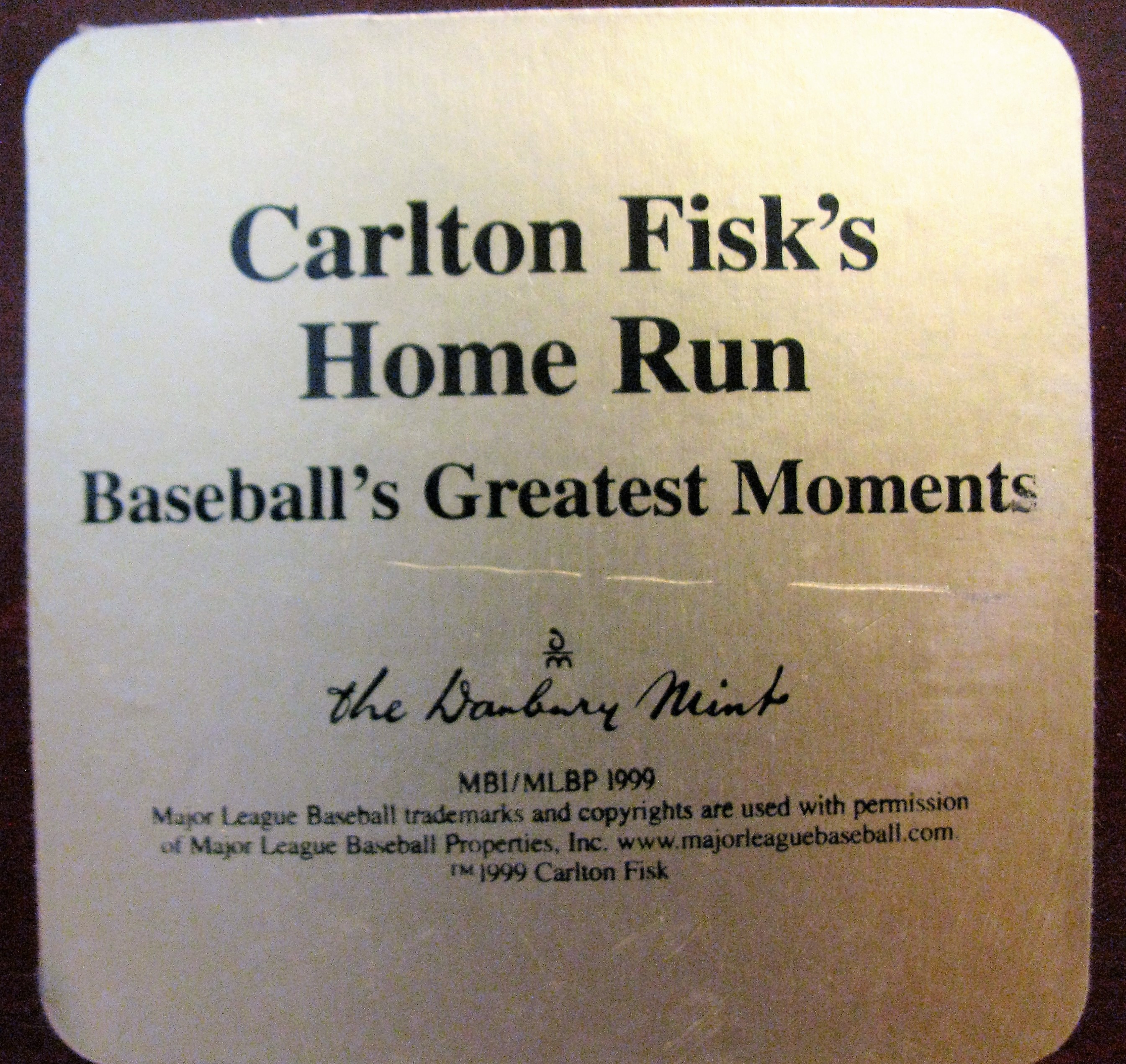 Lot - 1975 Carlton Fisk 12th Inning Home Run Danbury Mint Figurine