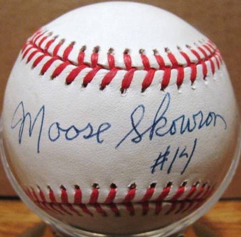 MOOSE SKOWRON #14 SIGNED BASEBALL w/SGC COA