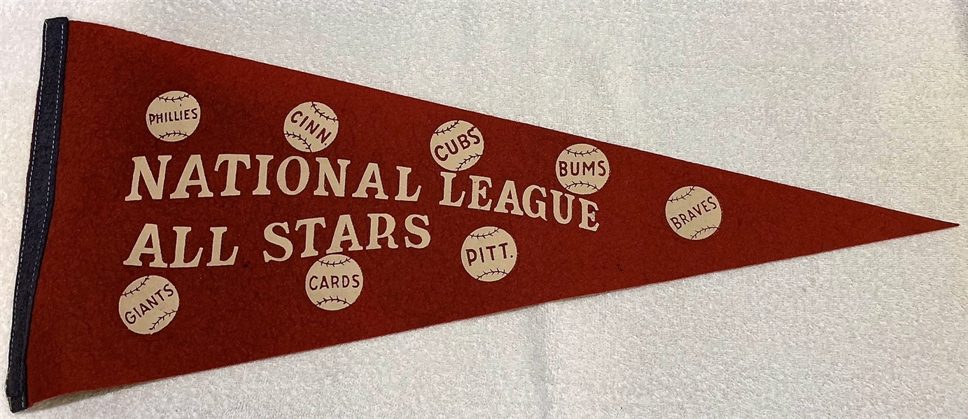VINTAGE ALL- STAR GAME PENNANT - NATIONAL LEAGUE