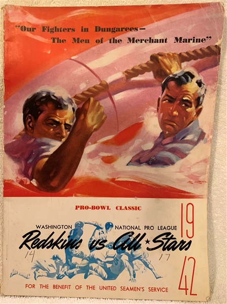 1942 PRO-BOWL CLASSIC -WASHINGTON REDSKINS vs ALL-STARS