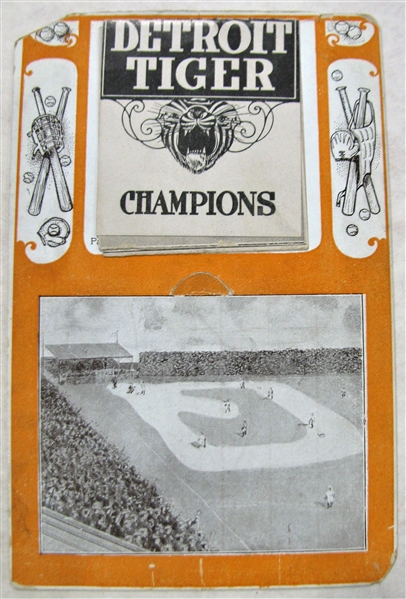 1908 DETROIT TIGERS CHAMPIONS FOLD OUT POSTCARD