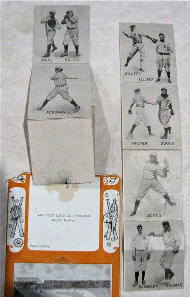 1908 DETROIT TIGERS CHAMPIONS FOLD OUT POSTCARD