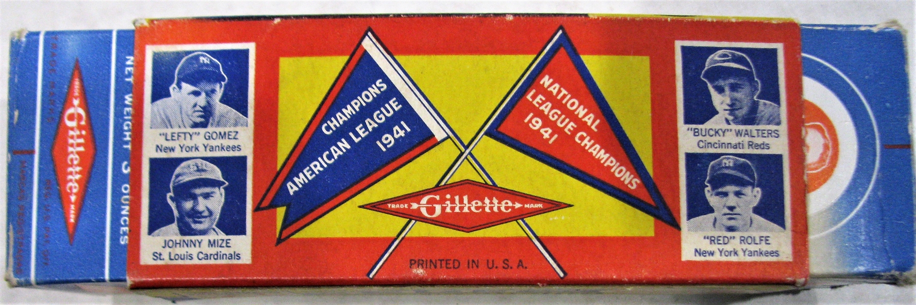 RSRE 1941 GILLETE WORLD SERIES SPECIAL w/ORIGINAL BOX- JOHNNY MIZE & LEFTY GOMEZ