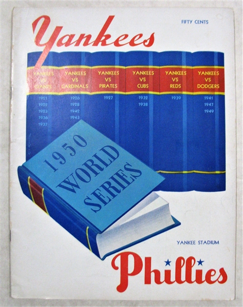 1950 WORLD SERIES PROGRAM - YANKEES vs PHILLIES - YANKEES ISSUE