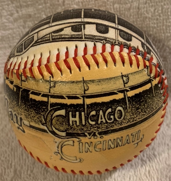 UNFORGETTABALL OPENING DAY COLLECTIBLE WRIGLEY FIELD BASEBALL W/COA