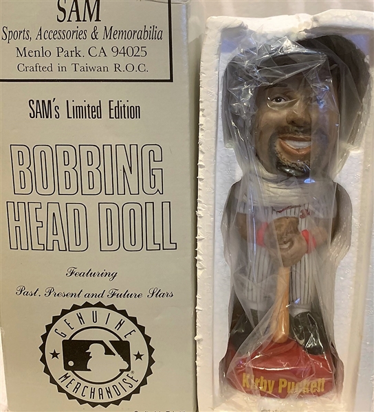 90's KIRBY PUCKETT SAM's BOBBING HEAD w/BOX