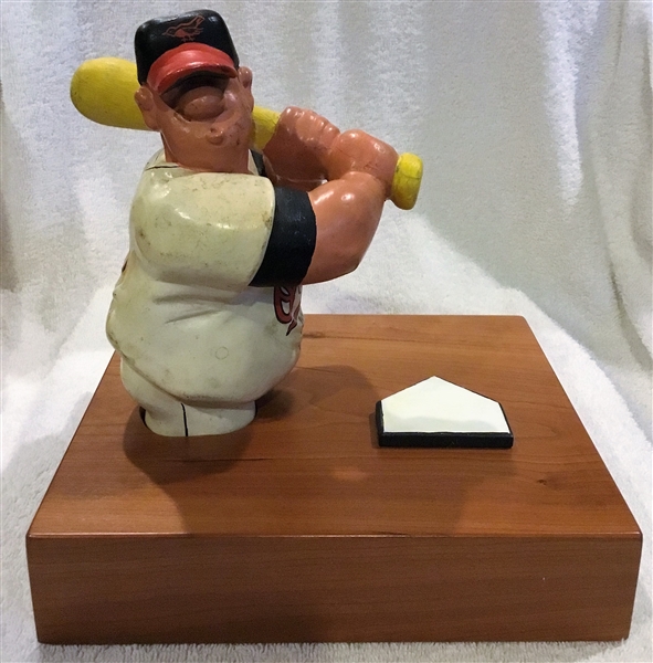 50's BALTIMORE ORIOLES BROOKS ROBINSON KAIL STATUE w/DISPLAY STAND