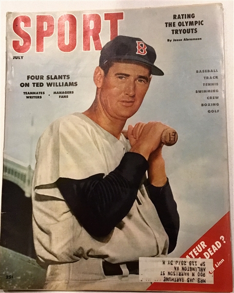 JULY 1956 SPORT MAGAZINE w/TED WILLIAMS COVER
