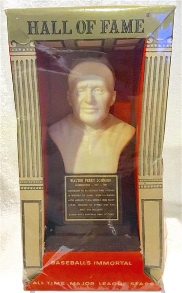 1963 WALTER JOHNSON  HALL OF FAME BUST - SEALED IN BOX