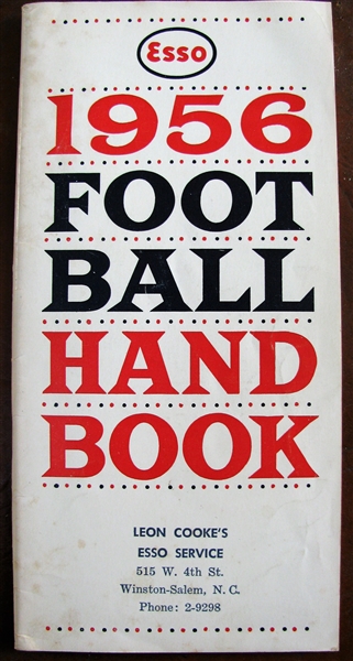 1956 PRO & COLLEGE FOOTBALL HANDBOOK