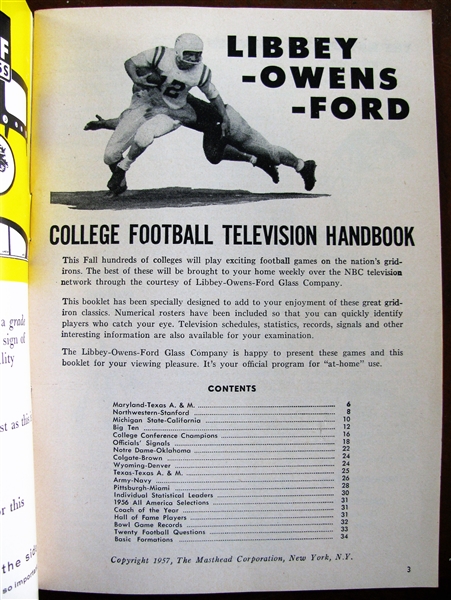 1957 COLLEGE FOOTBALL HANDBOOK