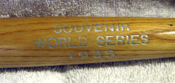 1935 WORLD SERIES SOUVENIR mini BAT