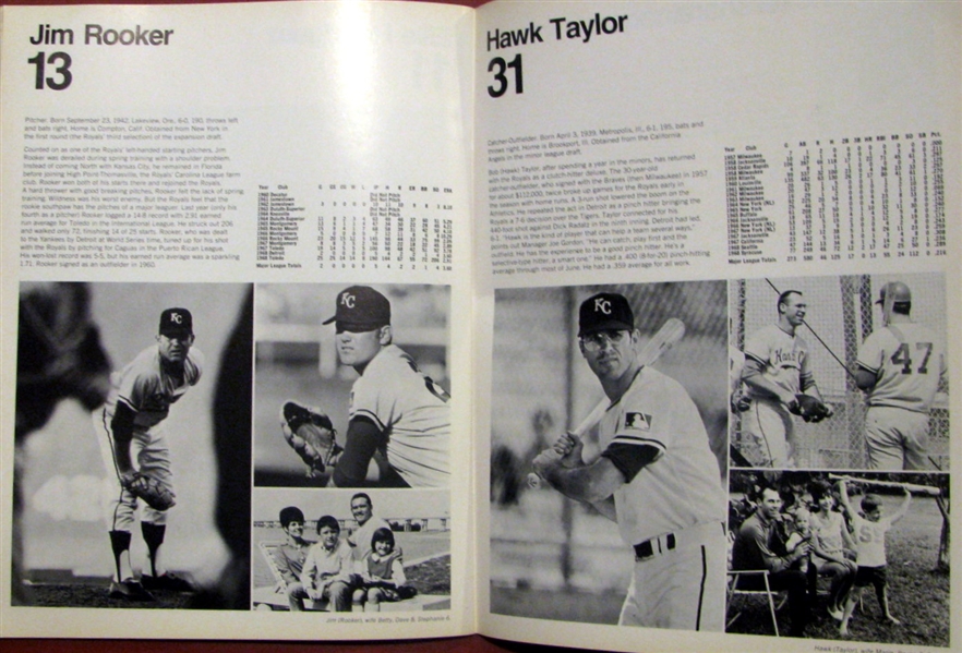 1969 KANSAS CITY ROYALS YEARBOOK - 1st YEAR OF FRANCHISE
