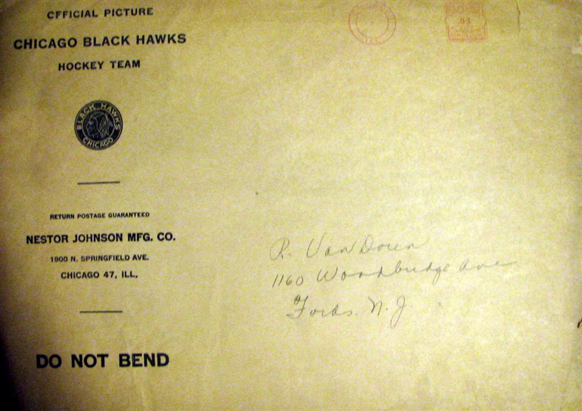 1948-1949 CHICAGO BLACK HAWKS PROMOTIONAL PHOTO