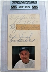 CASEY STENGEL - E. HOWARD & STURDIVANT SIGNED 1956 GOVERMENT POSTCARD - CAS AUTHENTICATED