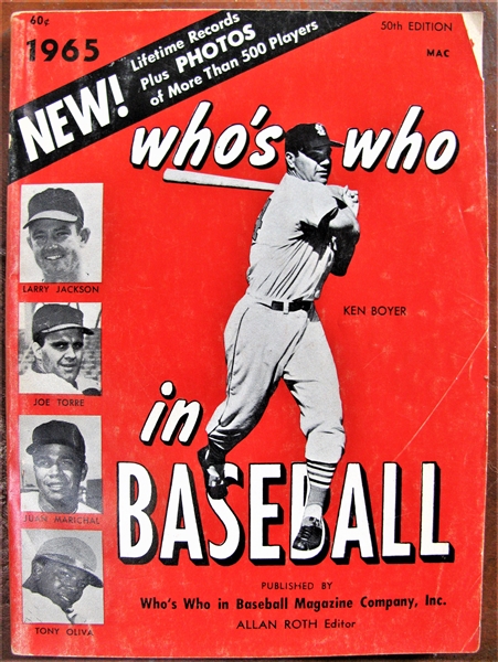 1965 WHO's WHO IN THE BASEBALL - KEN BOYER COVER