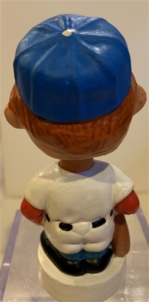 60's NEW YORK METS mini BOBBING HEAD w/LIGHT BLUE HAT