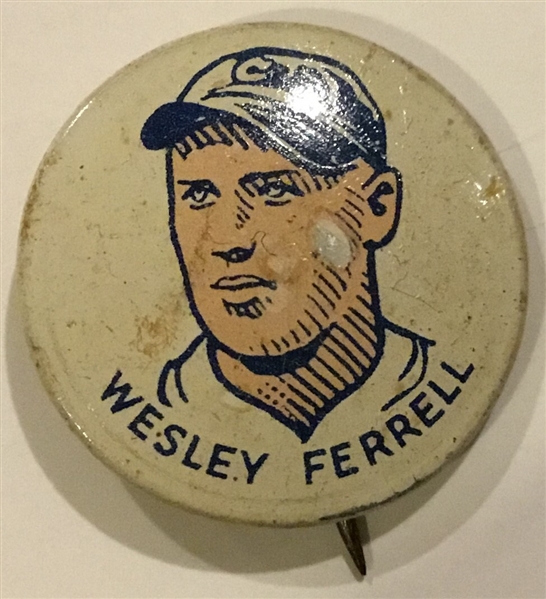 1930 WESLEY FERRELL CRACKER JACK PIN