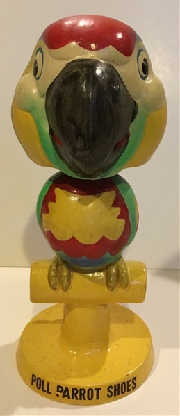 60's POLL PARROT SHOES ADVERTISING BOBBING HEAD