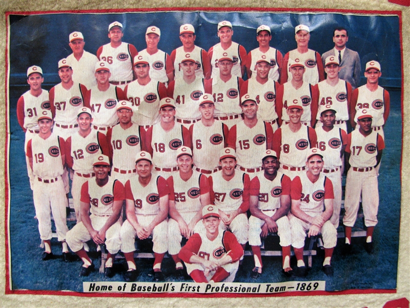1961 CINCINNATI REDS NATIONAL LEAGUE CHAMPIONS OVER-SIZED PICTURE PENNANT
