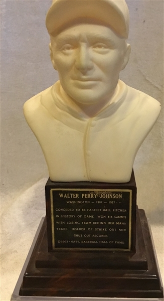 1963 WALTER JOHNSON  HALL OF FAME BUST 