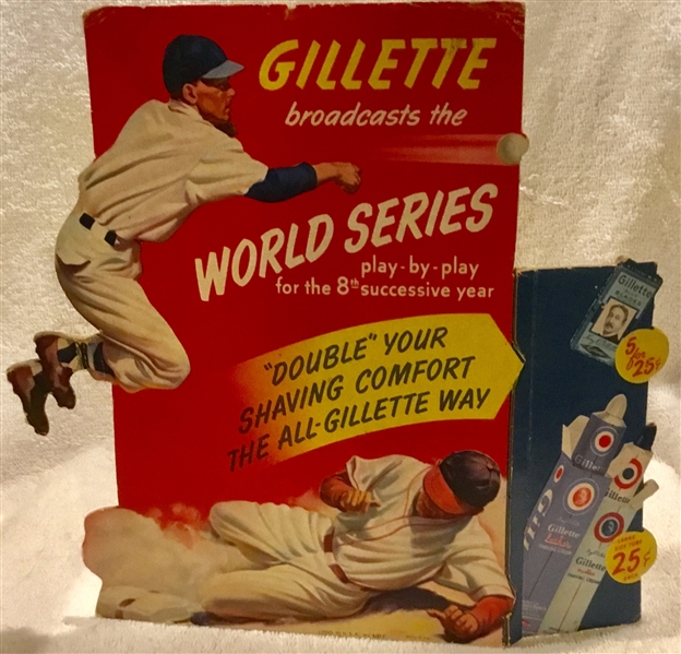 40's GILLETTE WORLD SERIES STORE DISPLAY