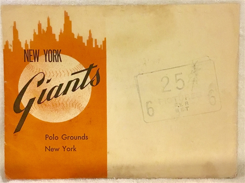 40's/50's NEW YORK GIANTS PHOTO PACK w/ENVELOPE