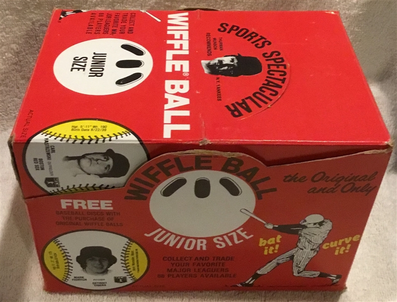 70's COMPLETE BOX OF WIFFLE BALLS w/THURMAN MUNSON