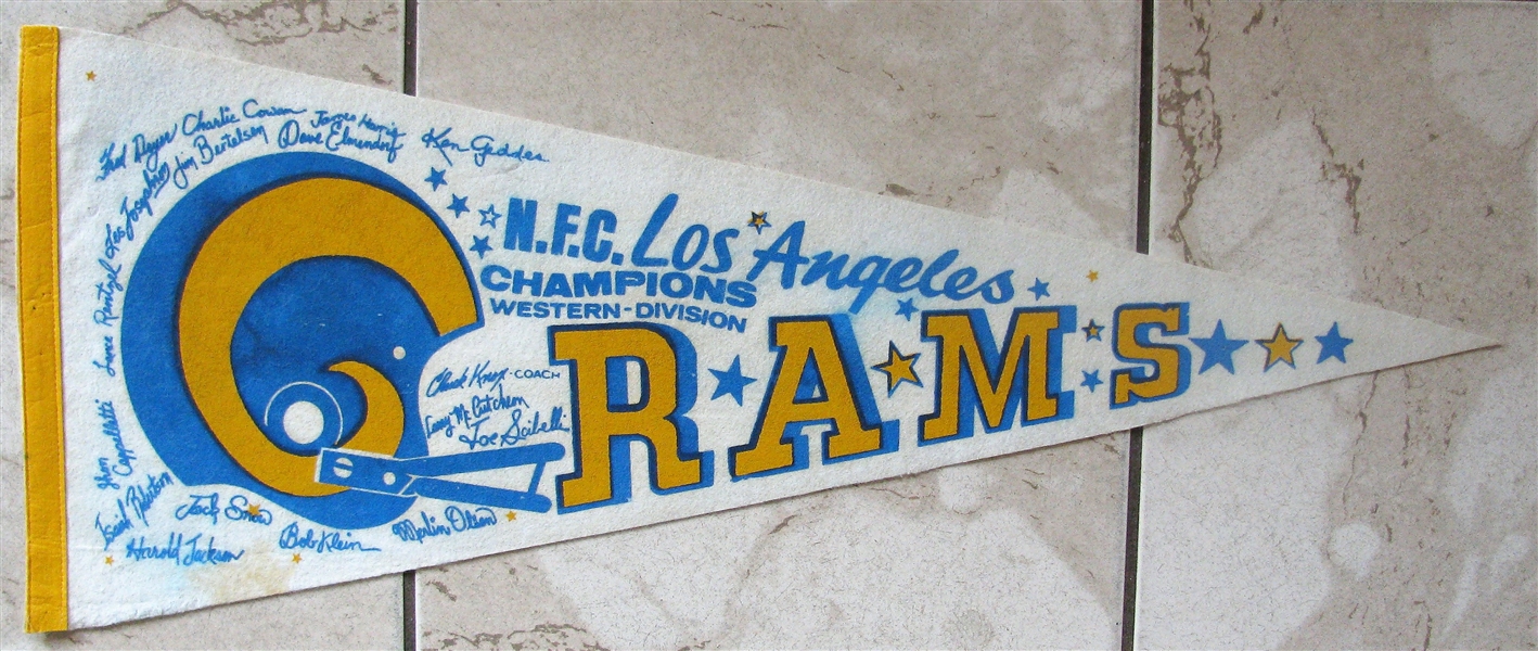 LOS ANGELES RAMS NFC CHAMPIONS PENNANT