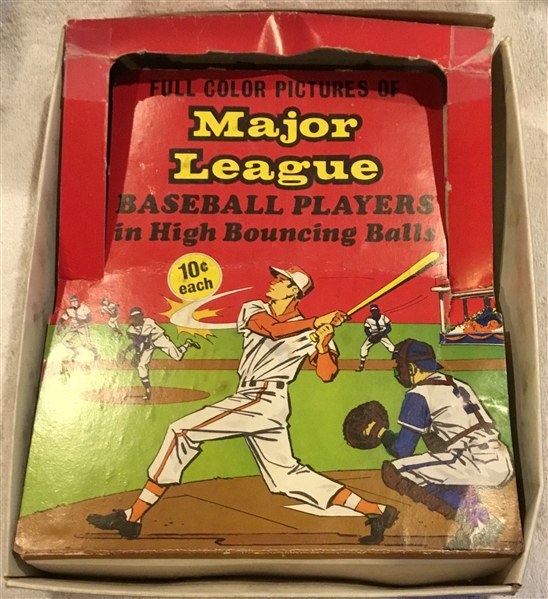1970 CHEMTOY N.Y. YANKEES PLAYERS PICTURE BALLS w/DISPLAY BOX