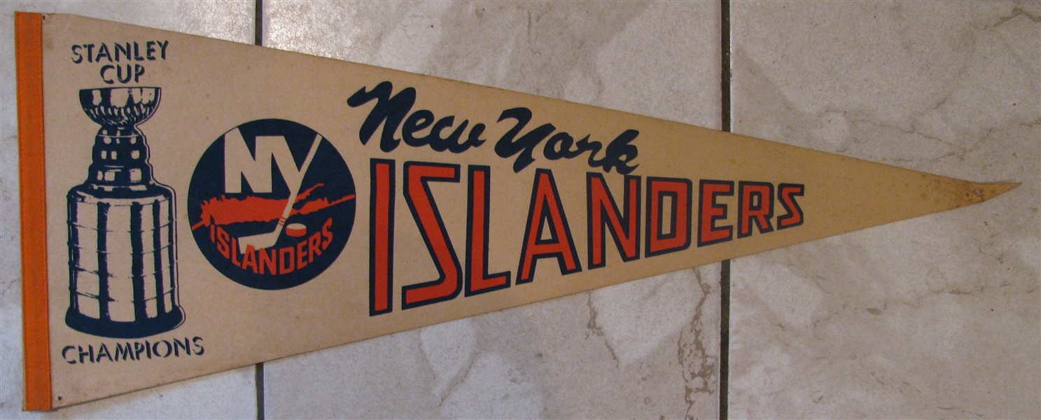 80's NEW YORK ISLANDERS STANLEY CUP CHAMPIONS PENNANT