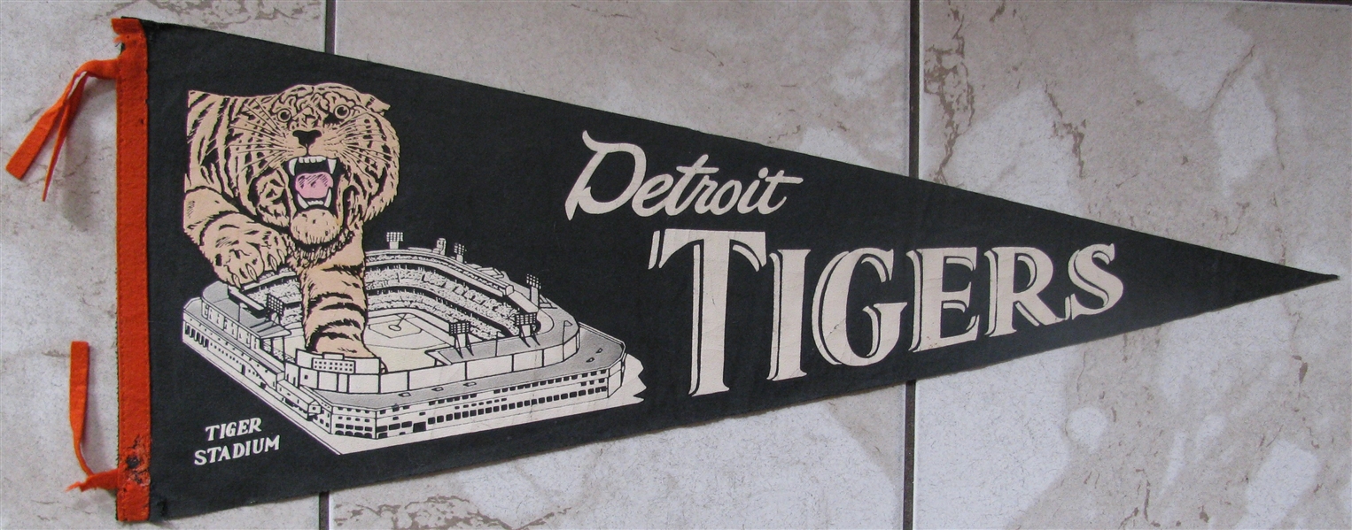 60's DETROIT TIGERS TIGER STADIUM PENNANT